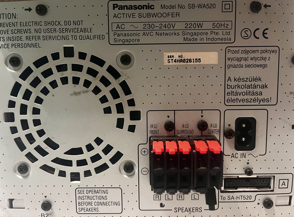 Zestaw do kina domowego Panasonic SA-HT 520