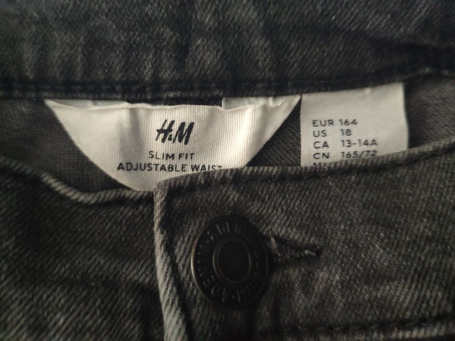 H&M jeansowe spodnie chłopięce rozmiar 164
