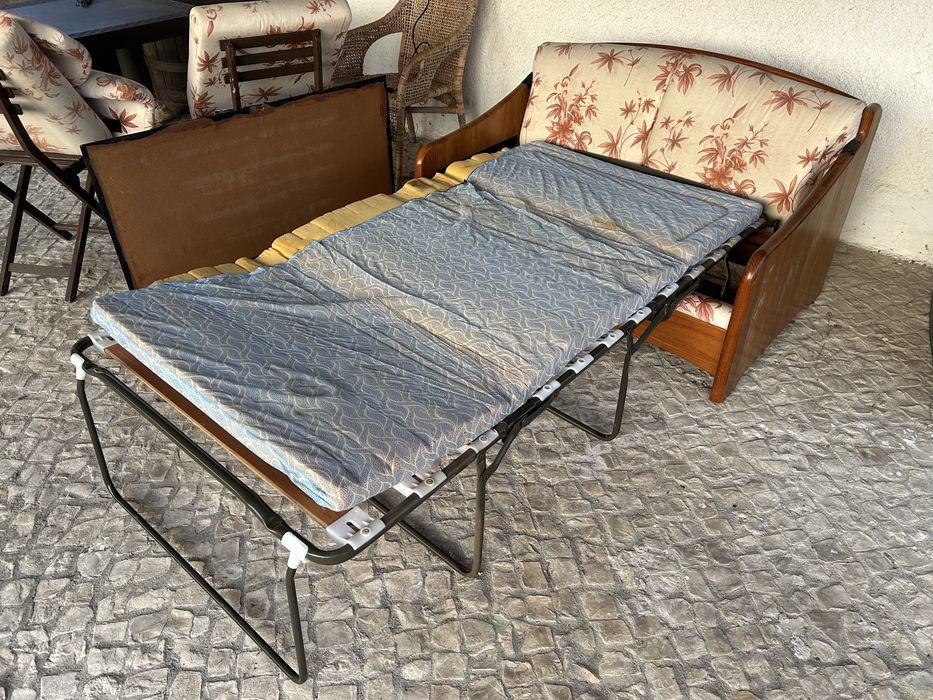 Sofá-cama 130cm. Cama de solteiro