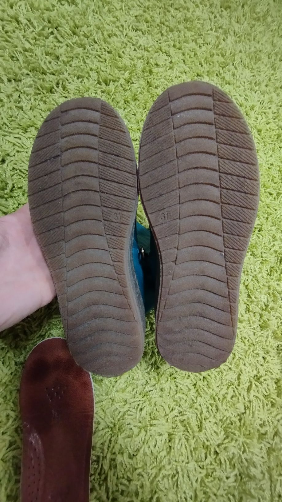 Ботинки TelYoh кожа р.31 (20 см) деми осень ботиночки осенние кожаные