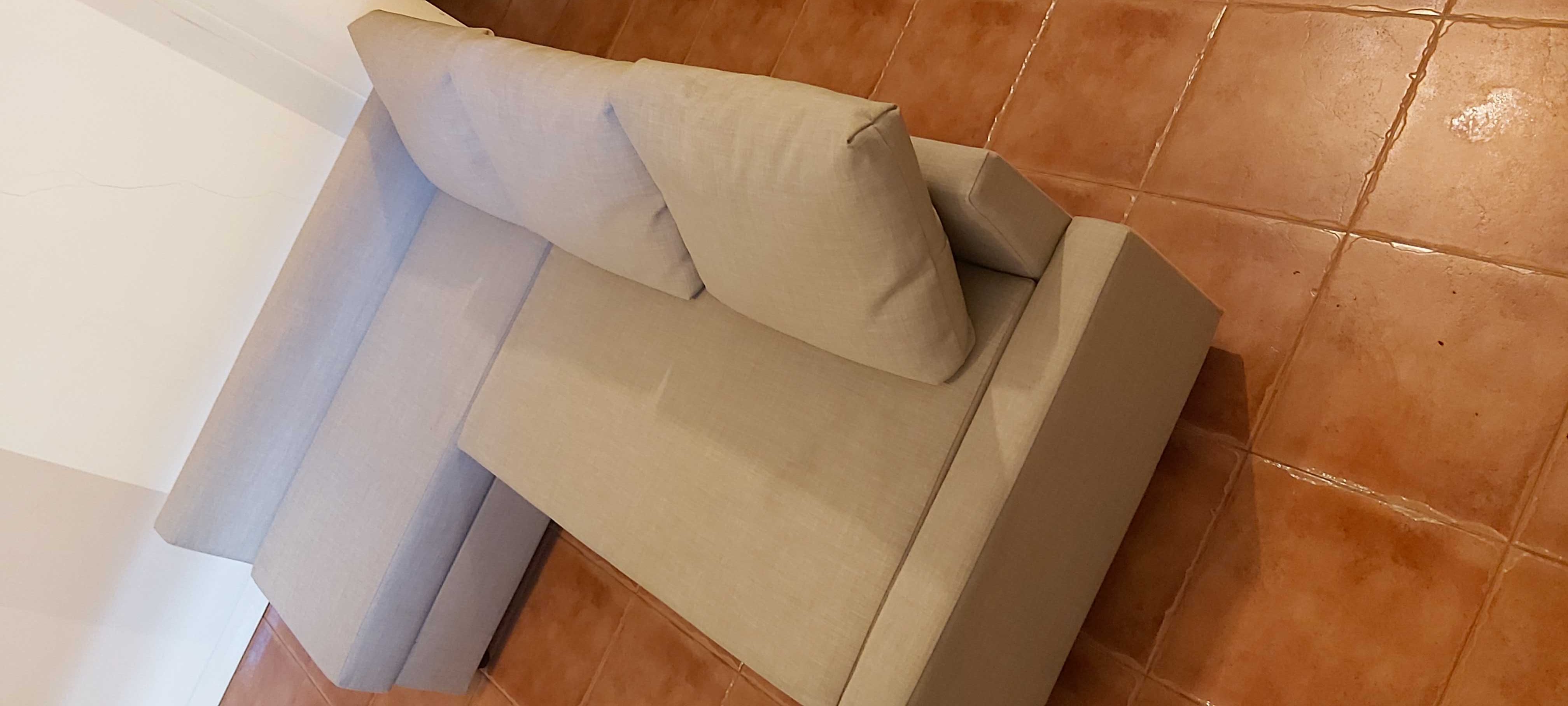 Sofá-cama c/ arrumação do IKEA "FRIHETEN" - Hyllie bege como novo