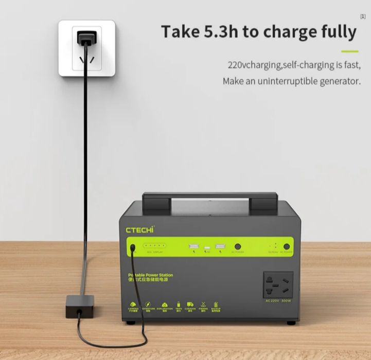 Зарядная станция 300Вт, CTECHI 300BT, электростанция, аккумулятор