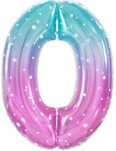 BALON foliowy CYFRA 0 urodziny KOSMOS galaxy