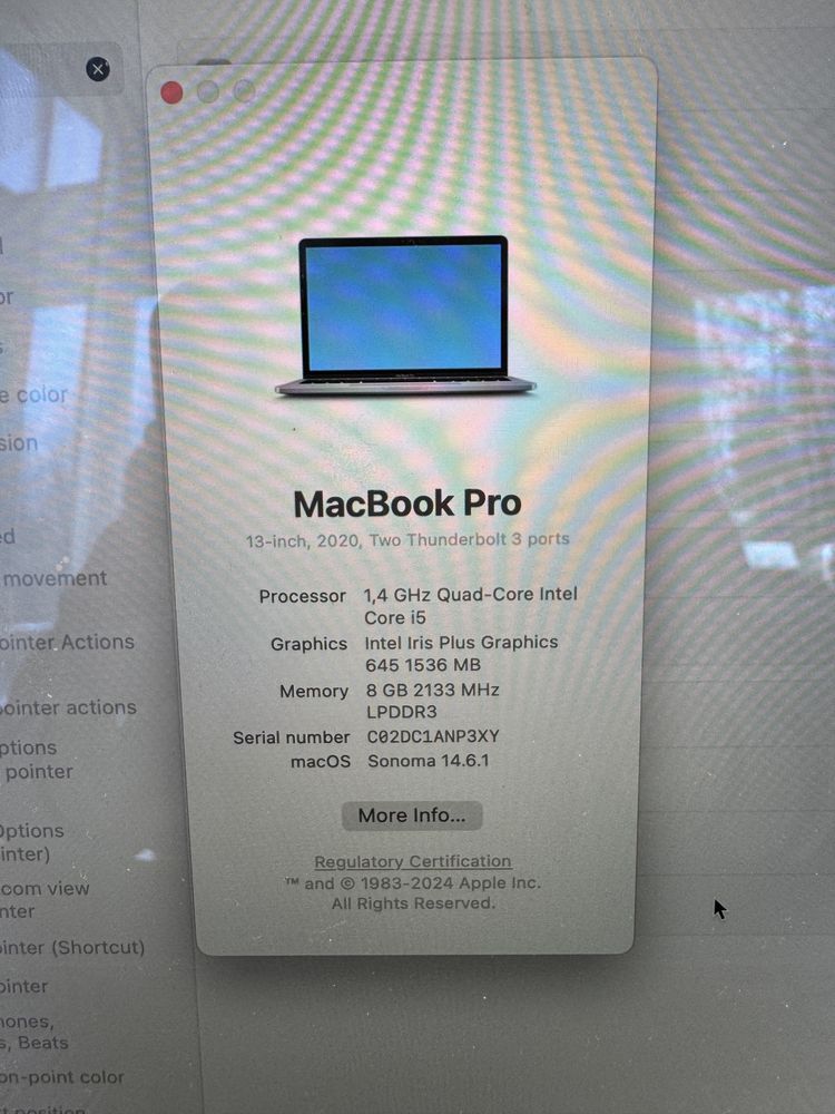 MacBook Pro 13” A2289 (2020) – idealny stan!