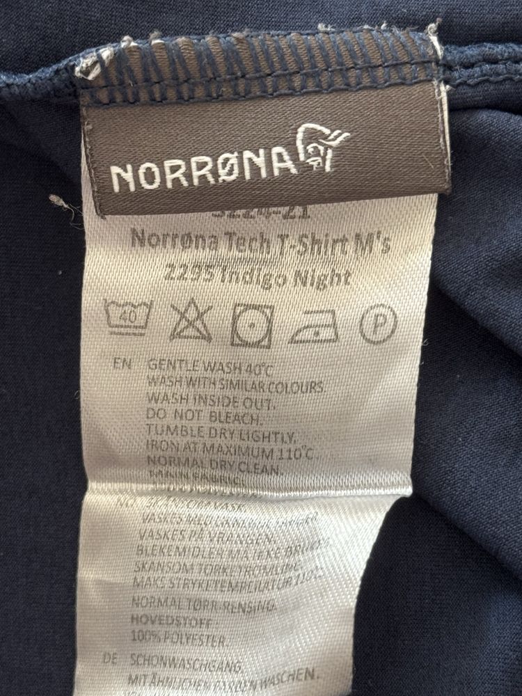 Koszulka Norrona S tshirt granatowa logowana viking tech sportowa