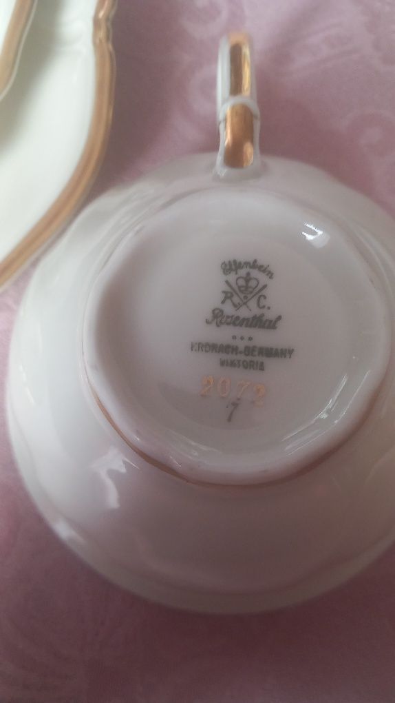 Filiżanka ekriu Rosenthal stara z talerzykiem