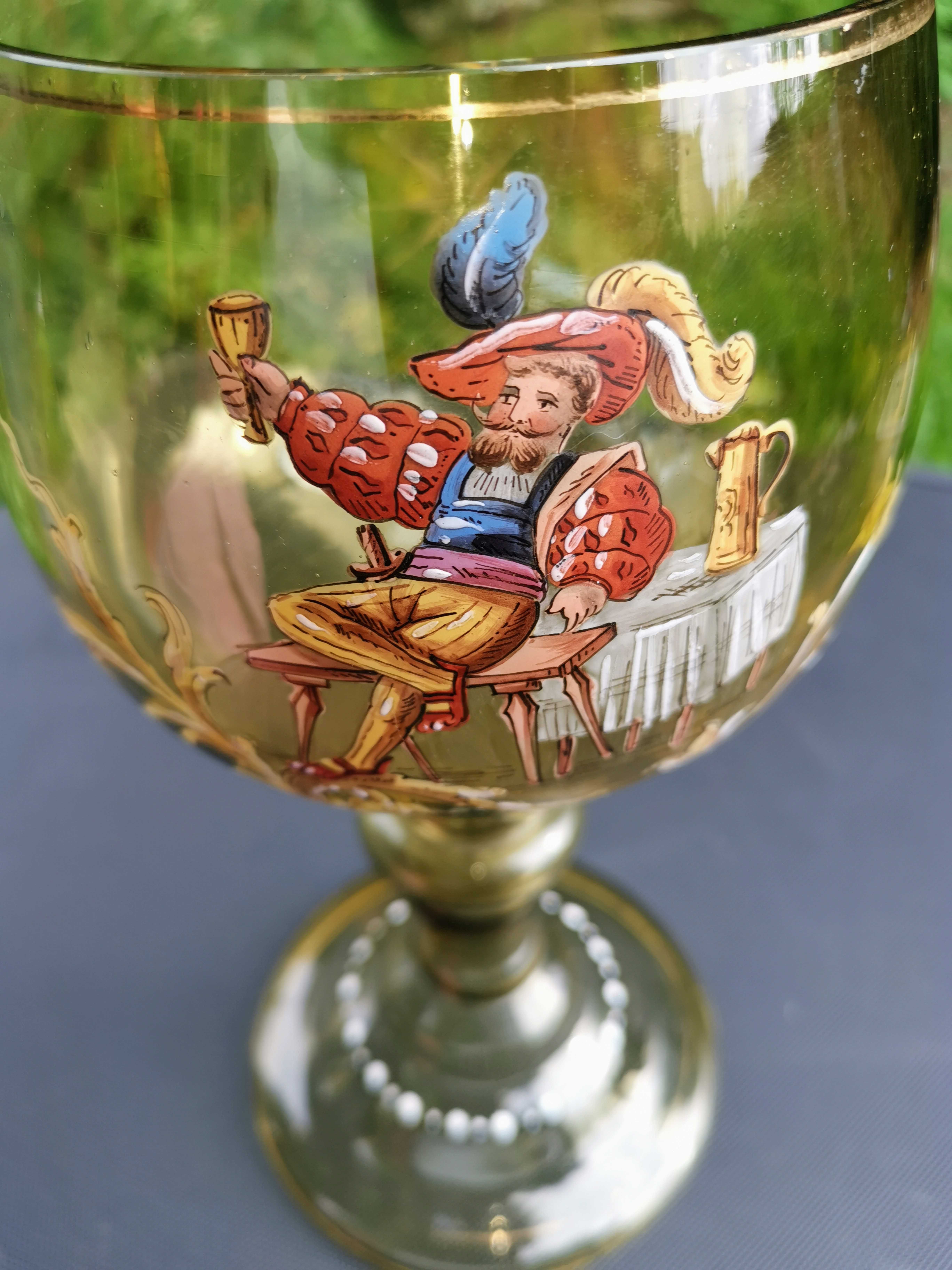 Heckert Amber Art Glass.  1880's