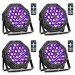 Zestaw 4 x Kolorofon DMX 36 RGBW LED PAR 72W PILOT światła dyskotekowe