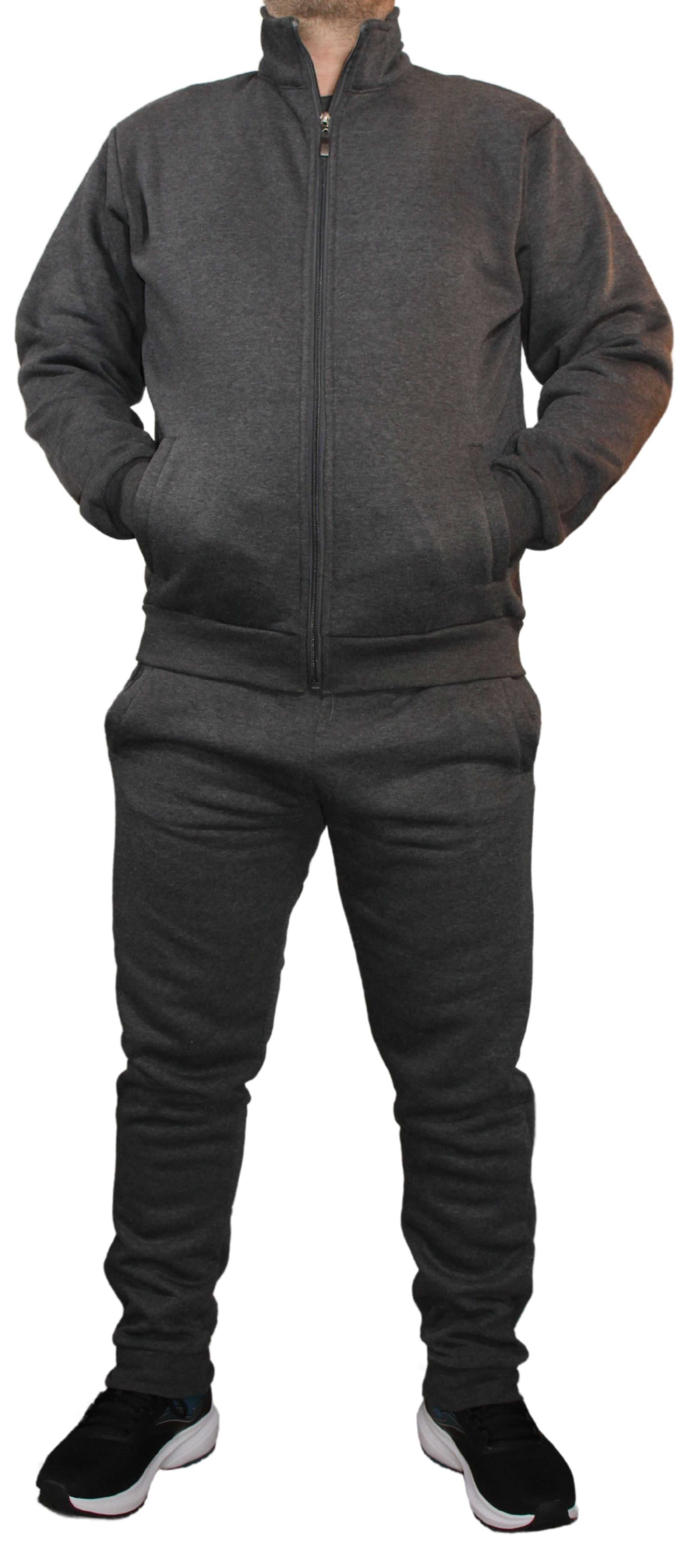 Ocieplany męski komplet dresowy plus size rozmiary od 4XL do 8XL