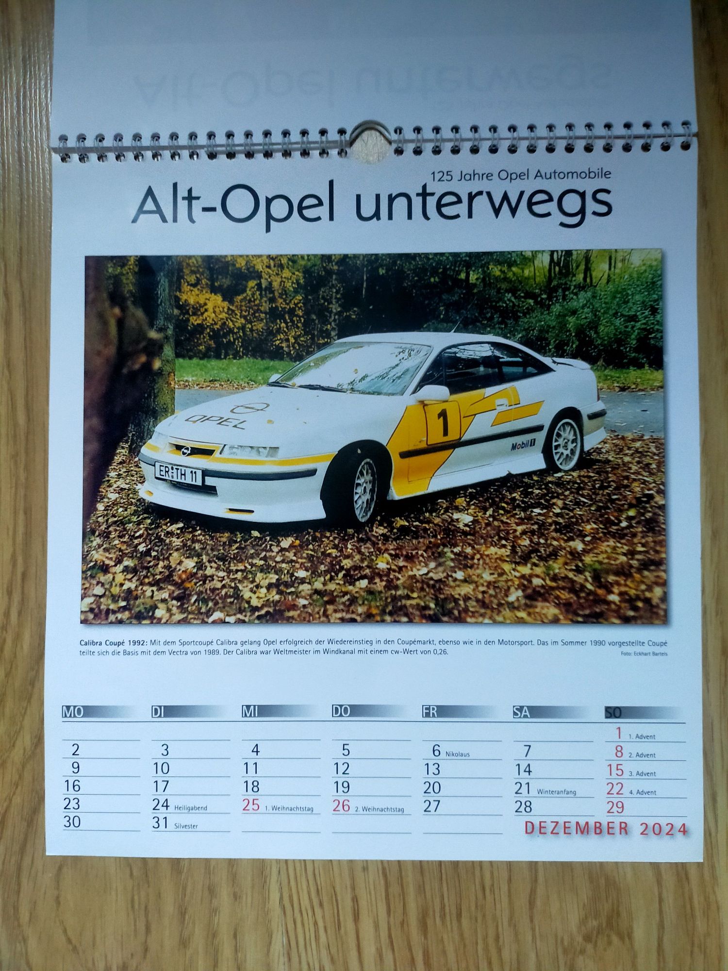 Kalendarz OPEL 125 lat firmy kolekcjonerski na rok 2024