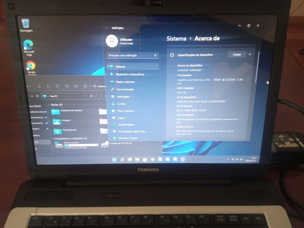 Portátil Toshiba  Windows 11