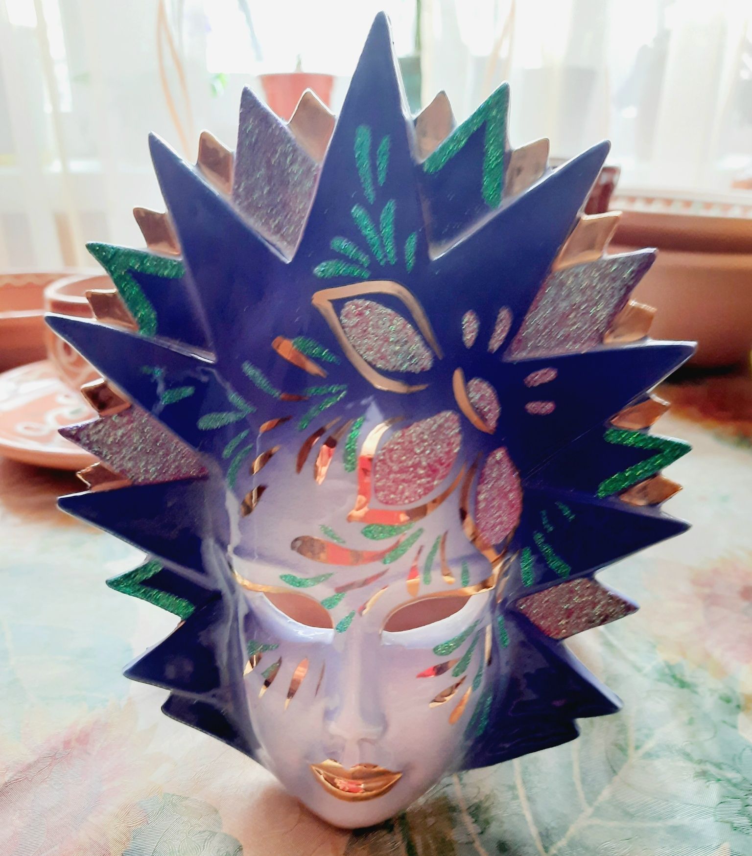 Вишукана нова венеціанська маска на стіну, подарунок на Новий рік