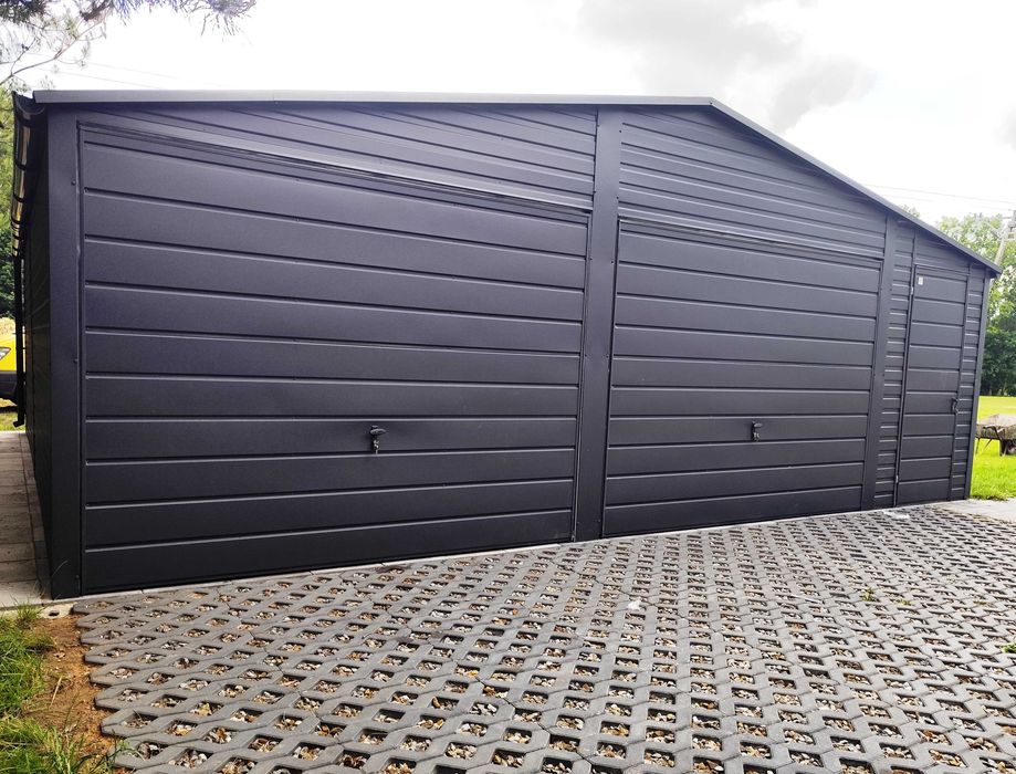 Dwustanowiskowy Garaż Blaszany Konstrukcja OCYNK