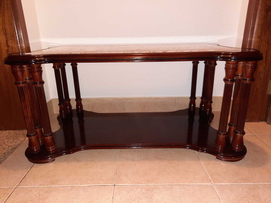 Conjunto de mesas de centro e canto para sala de estar