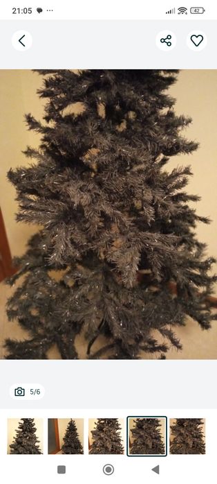 Árvore de Natal  preta. 1 .80 metro