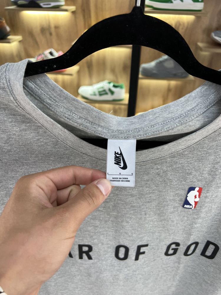 Футболка Fear Of God x Nike x Nba Gray
