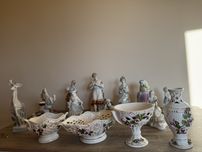 Porcelana zardiniera polonne warszawa starocia statuetka figurka filiz