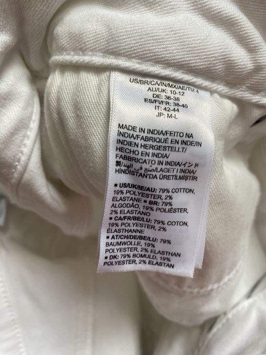 Biała spódnica ołówkowa 36/38 materiał a la jeans