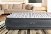 Надувне двоспальне ліжко-матрац INTEX вбудований електронасос 152/203