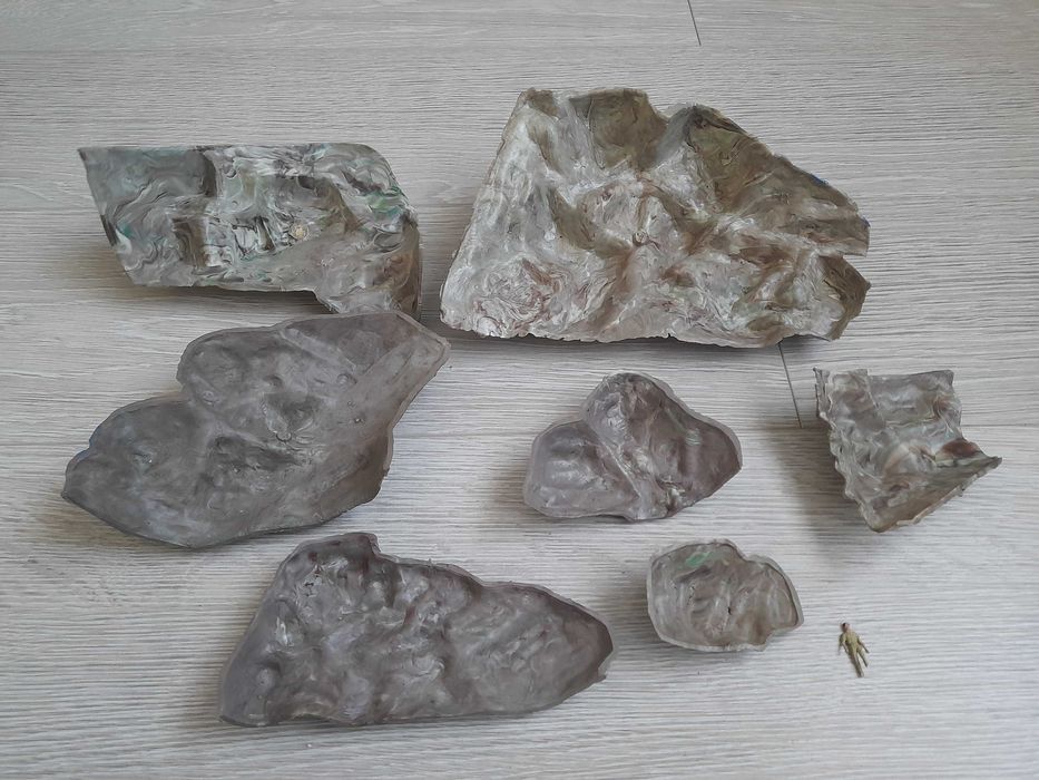 Zestaw 7 x skały skała skalne ściany góry makieta kolejowa diorama H0