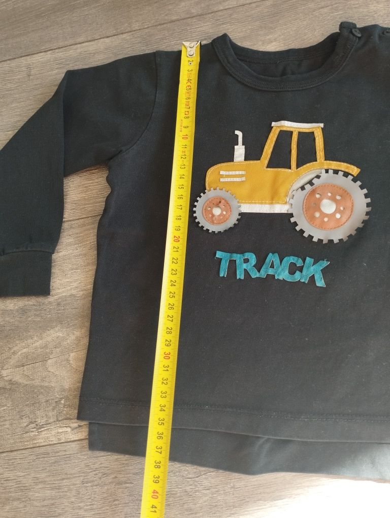 Koszulka aipi traktor czarna 98