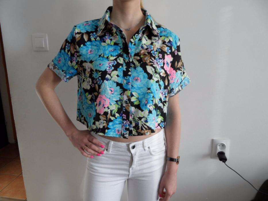 Missguided crop top bluzka floral print Nowa XL hit blogerek