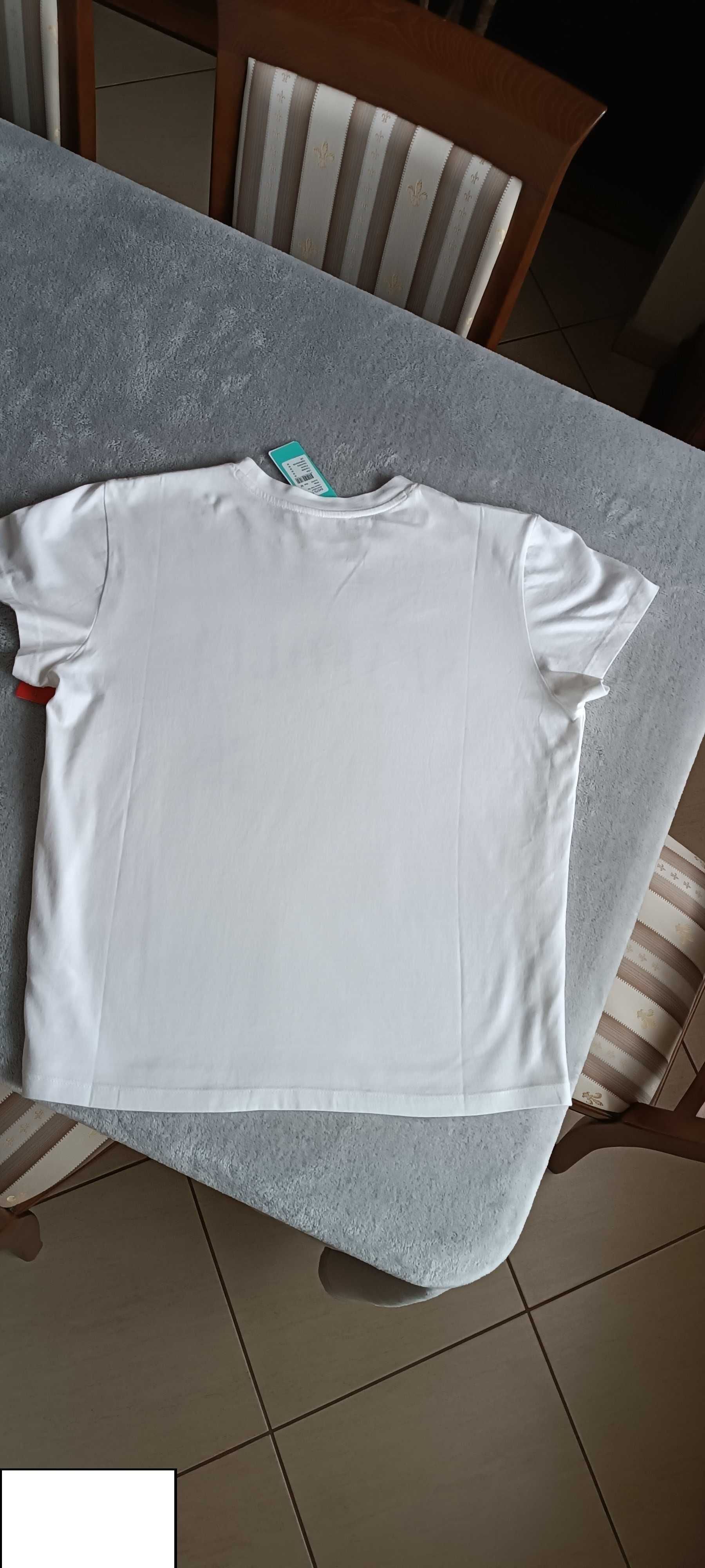 (M- Midlle) Seafolly Australia T-Shirt Leisure 54570 Biały Regular Fit