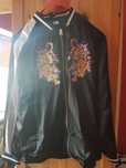 H&M bomberka bluza haft haftowana tygrys hit, satynowa, satyna, tumblr