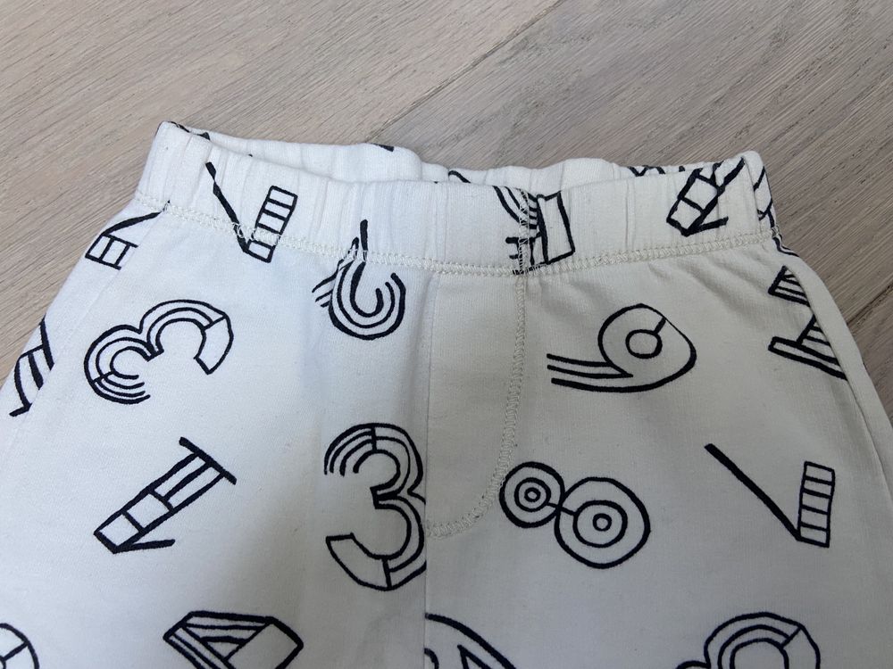 Nowe spodnie zara joggery 74 6 msc legginsy literki cyferki cudo
