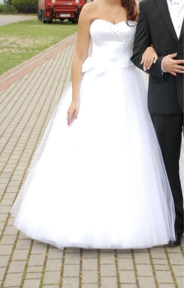 Suknia ślubna z welonem Visual Chris roz. 38-40 Mega Okazja