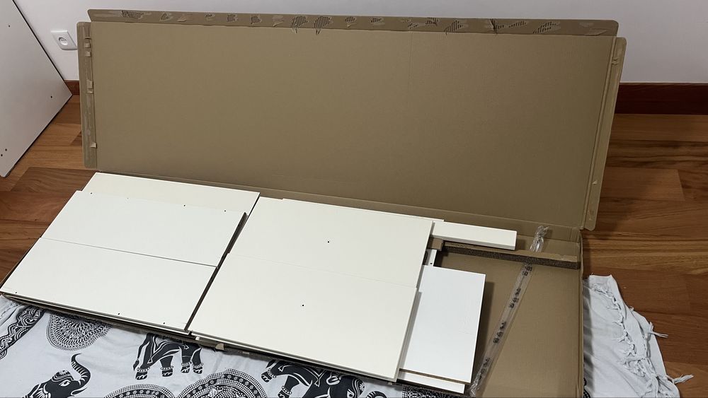 Pack ikea: cama hemnes, armario e colchao afjall