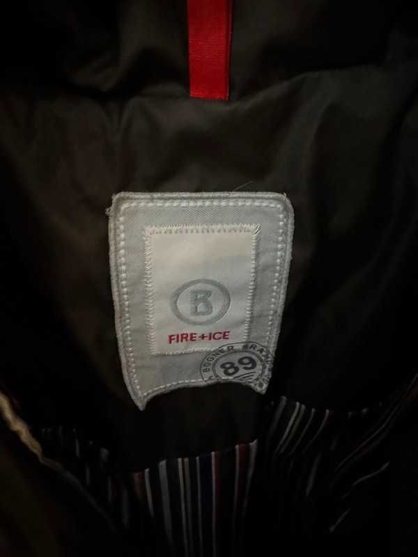 kurtka damska Bogner Fire + Ice Puffer Down Khaki Jacket Badge Log S