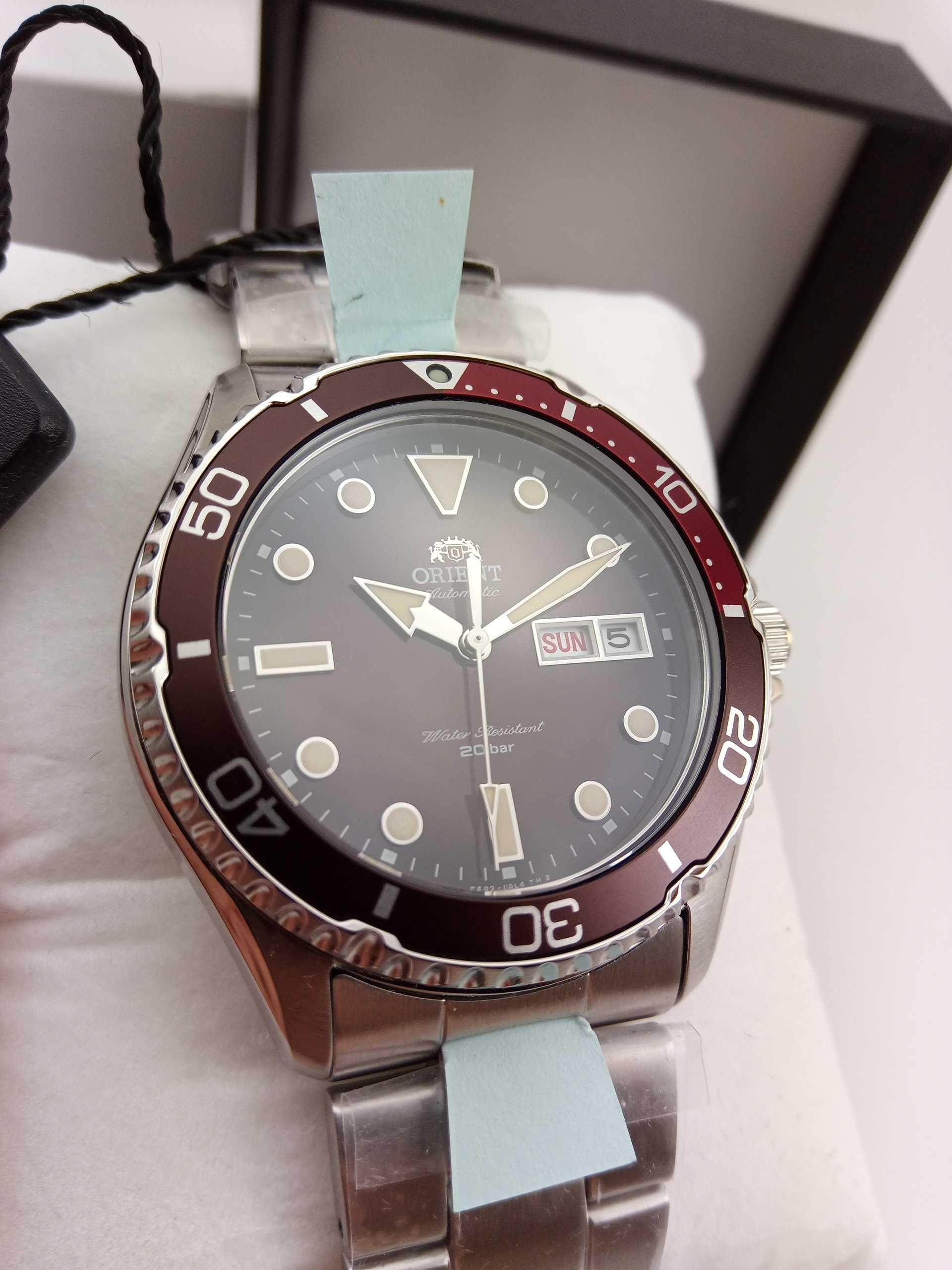Мужские часы Orient Mako III Kamasu - сапфир, механика с самозаводом