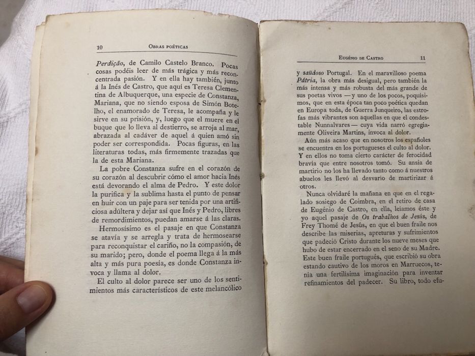 1929 Obras Poeticas Eugenio de Castro Volume V (portes gratuitos)