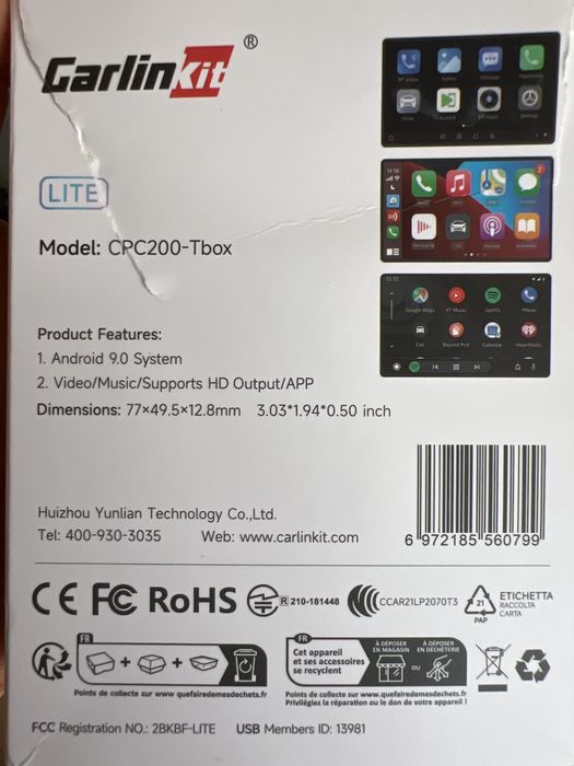 Adaptador car link na caixa .