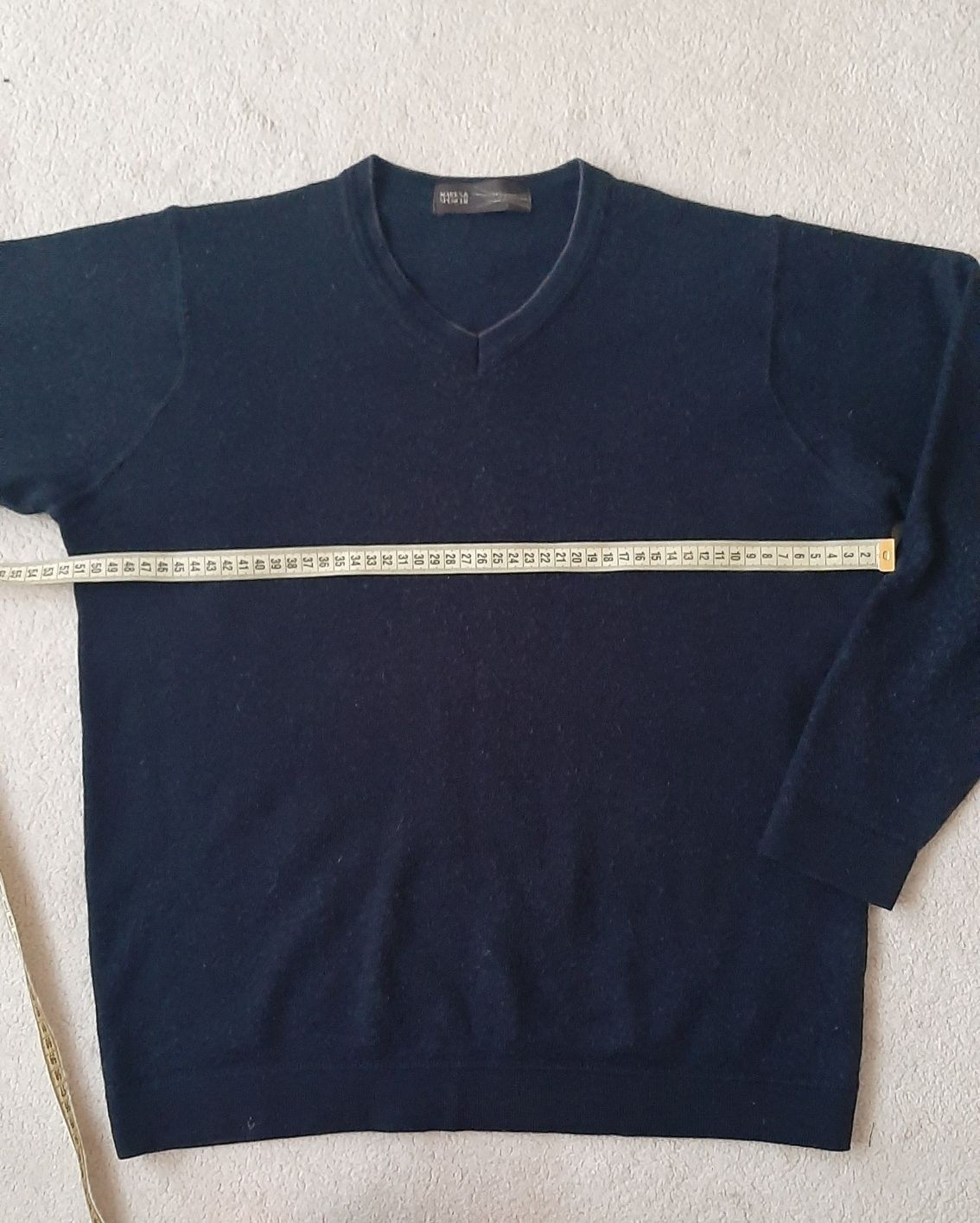 Sweter w serek v-neck welna merino merynos s Marks Spencer