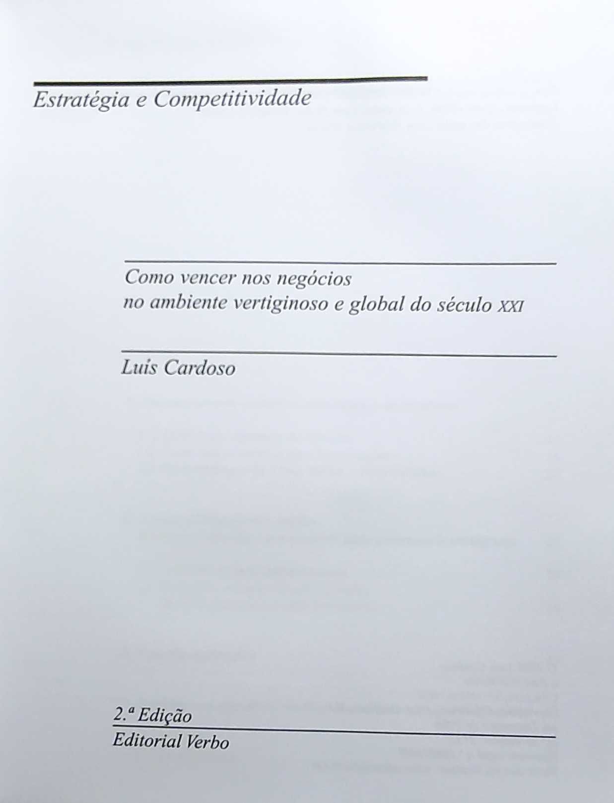 Estratégia e Competitividade, de Luís Cardoso