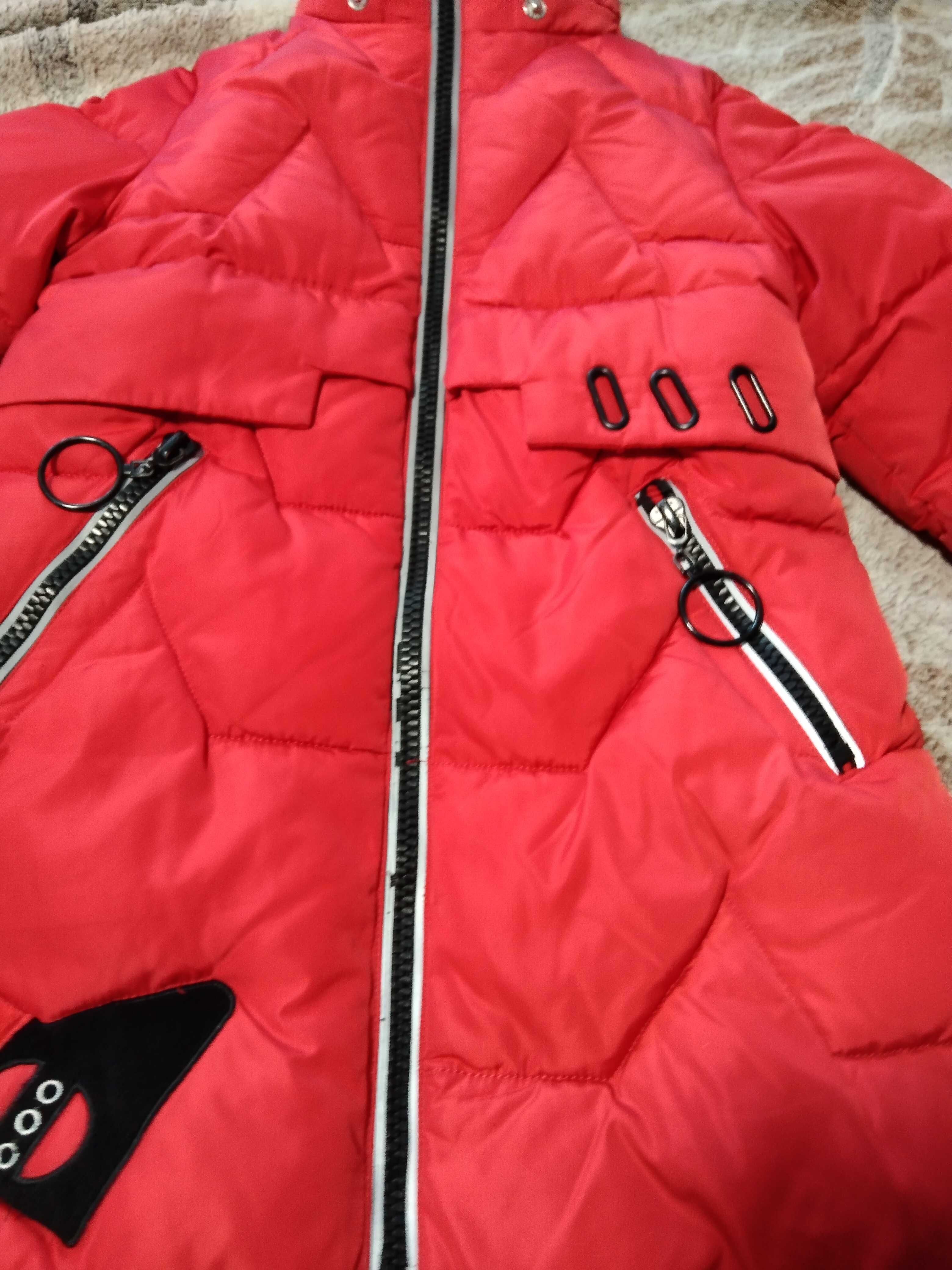 Тепла зимова куртка пальто Kiko для дівчинки  6-7 років