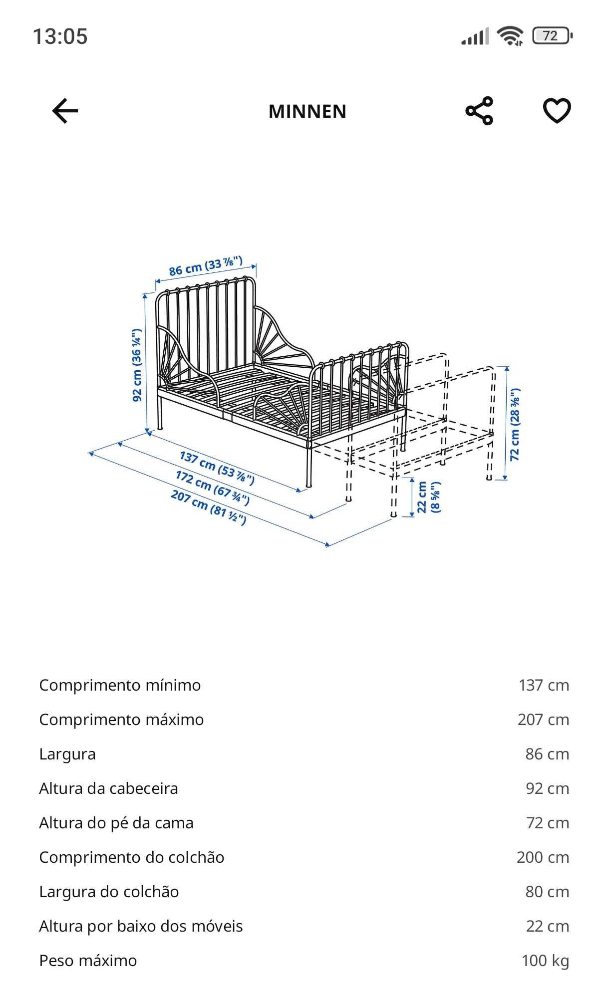 Cama com colchão