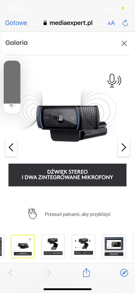 Kamera internetowa GWARANCJA LOGITECH HD Pro