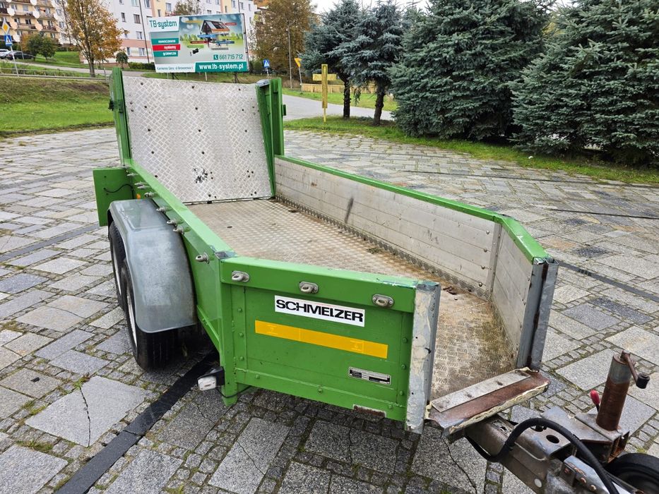 Przyczepa do mini koparki Schmeizer 2600 ładowność.