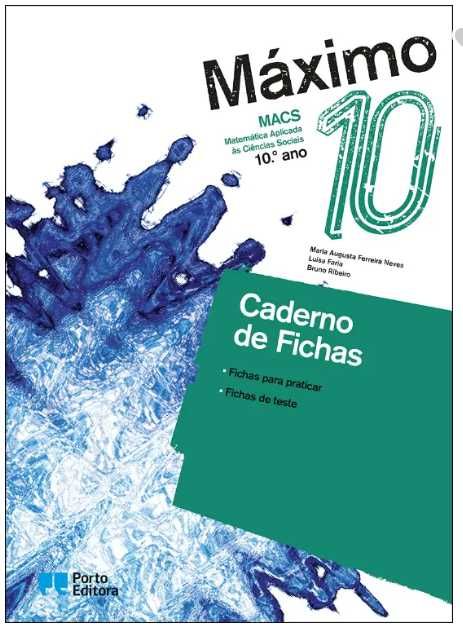 Caderno Fichas Máximo Aluno Matemática Aplicada às Ciências Sociais 10
