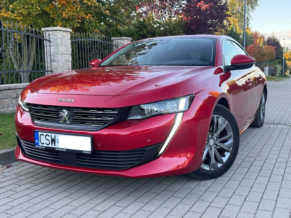 Peugeot 508 2020r. 1.6 Benzyna PLUG IN Full Led  50 km na prądzie Kamera opłacony