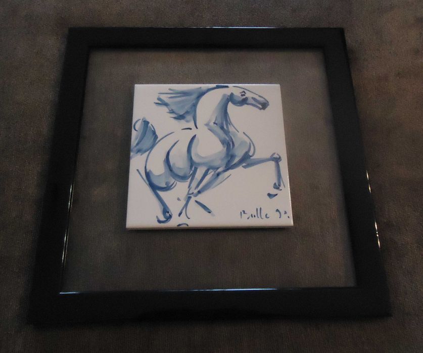 Diversos azulejos pintados à mão  (Beatrice Bulteau e outros)