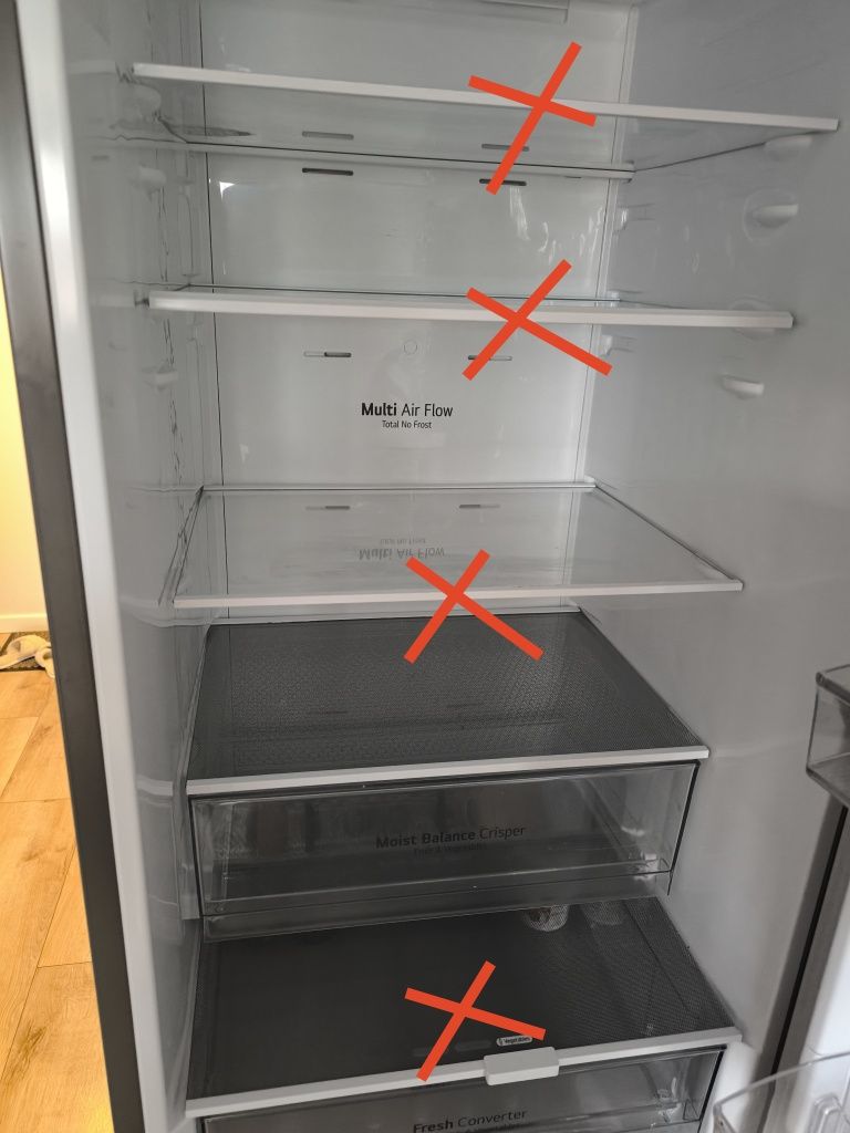 Lodówka LG elementy
