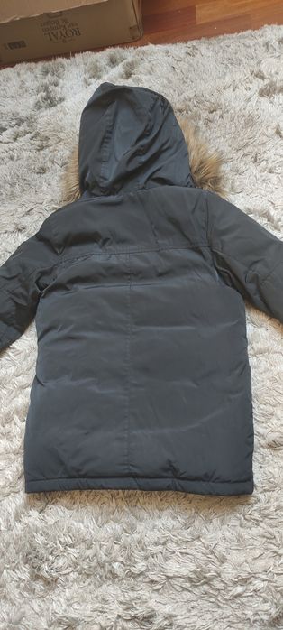 Kurtka zimowa chłopięca parka Zara 122 cm kaptur futro