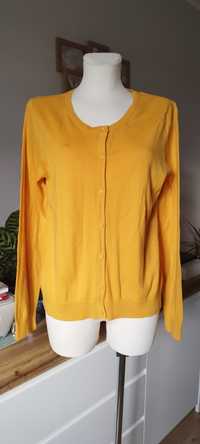 Sweter zapinany H&M rozmiar L kolor musztardowy