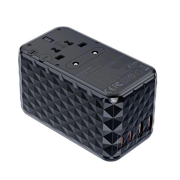 Adapter podróżny Choetech PD6028 EU / US / AUS / UK 2x USB-C 2x USB-A
