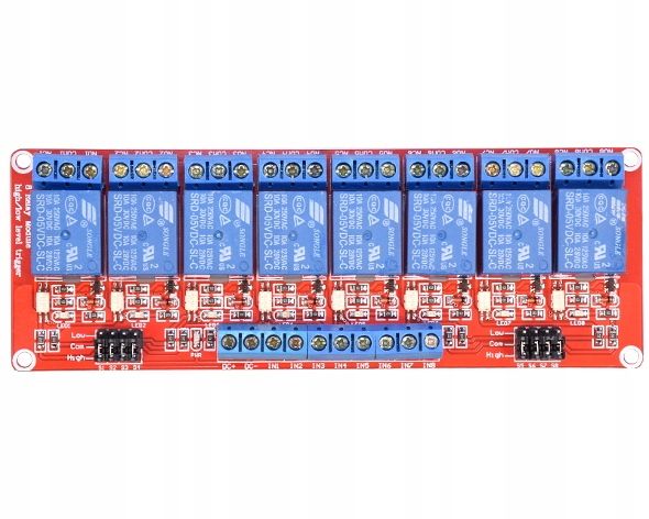 Przekaźnik High Low Trigger 8 Kanałów 5V Arduino