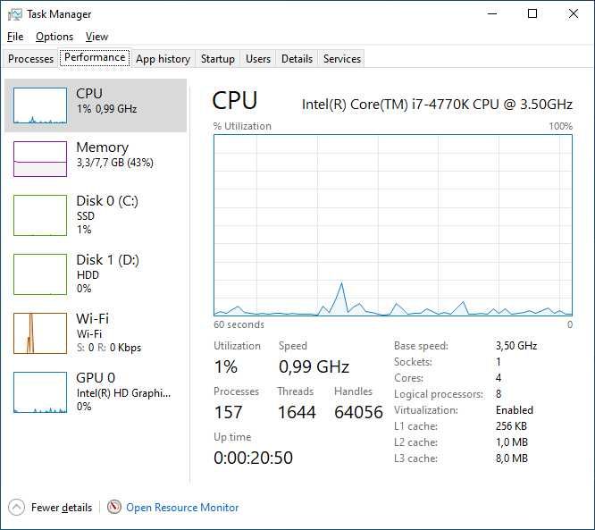 PC i7-4770K - 8GB RAM